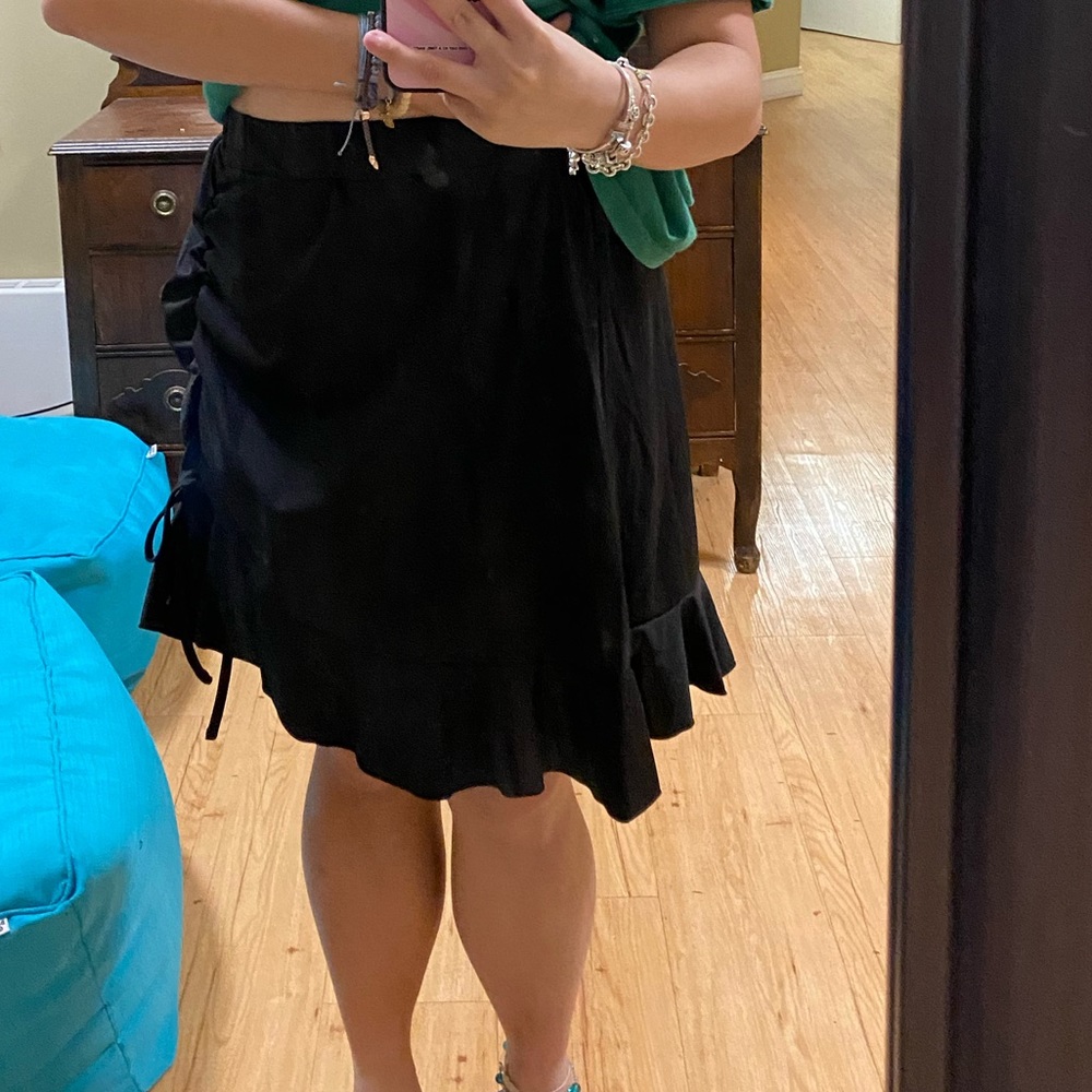 Plus Drawstring Ruffle Hem Skirt - Picture 3 of 3